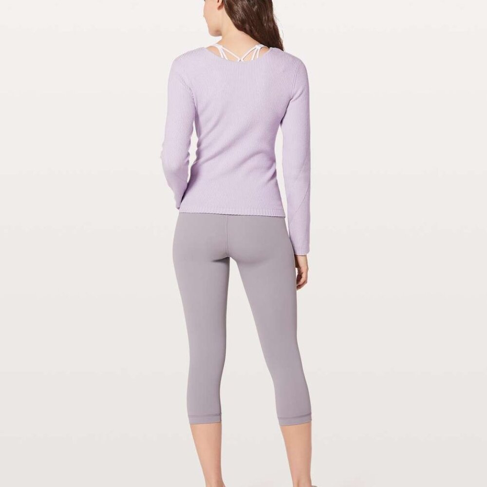 Lululemon Wrap it Back Sweater in Faint Lavender - Picture 6 of 7